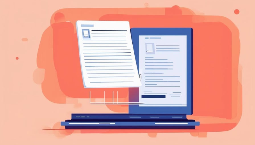 a representation of scanning a document with OCR optical character recognition software