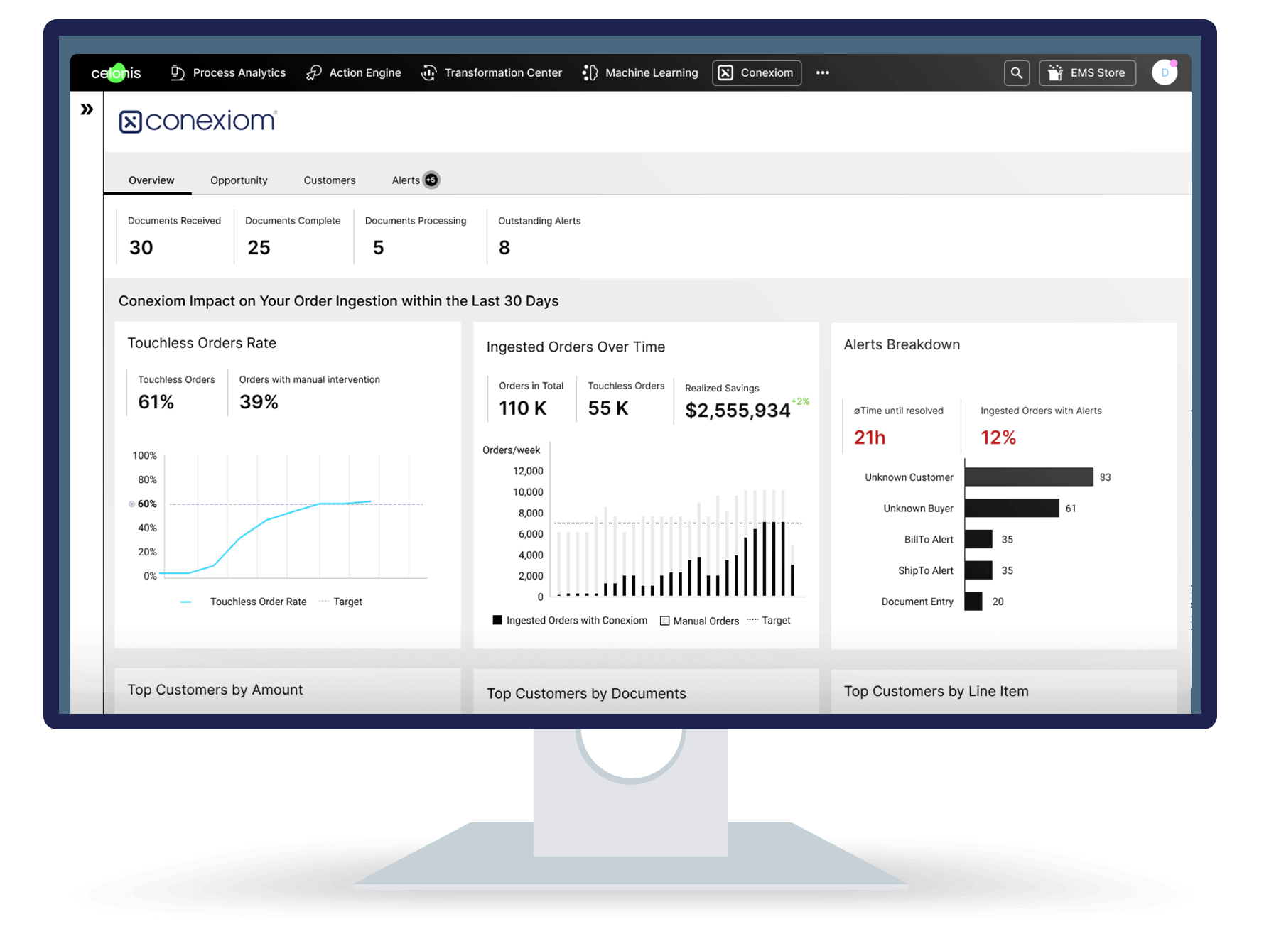 Celonis Order Management Execution App: Touchless Order Capture Powered by Conexiom